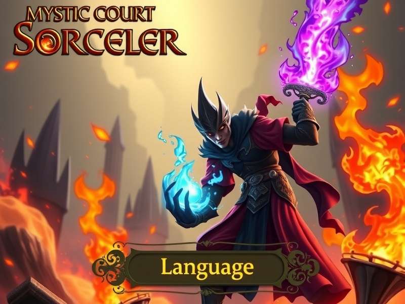 Mystic Court Sorcerer language selection screen